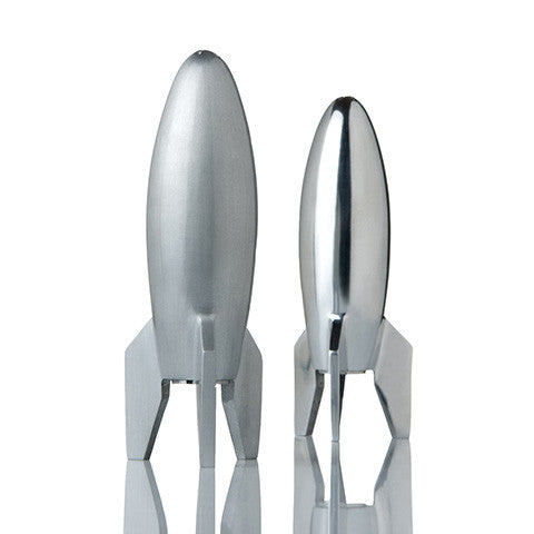 Rocket Salt + Pepper : Aluminum - museum of robots