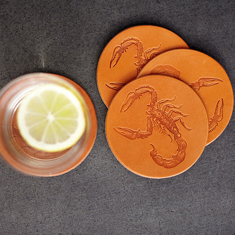 Penny Dreadful Leather Coaster Set - museum of robots