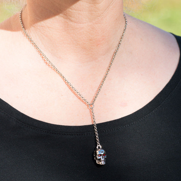Terminator T-800 Endoskeleton Skull Y-Necklace