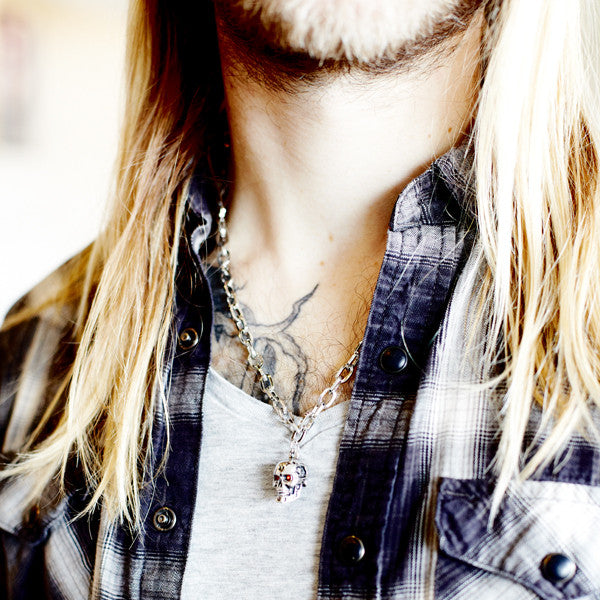 Terminator T-800 Endoskeleton Skull Cable Chain Pendant