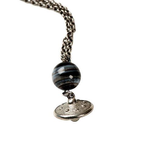 Flying Saucer and Planet Pendant - museum of robots
