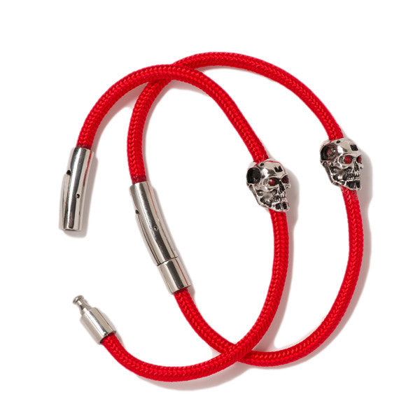 Skull Bracelet: Red Cord